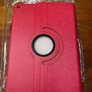 360 Rotating Red Leather Cover Case for Apple iPad 9.7 inch (5th/6th Generation)